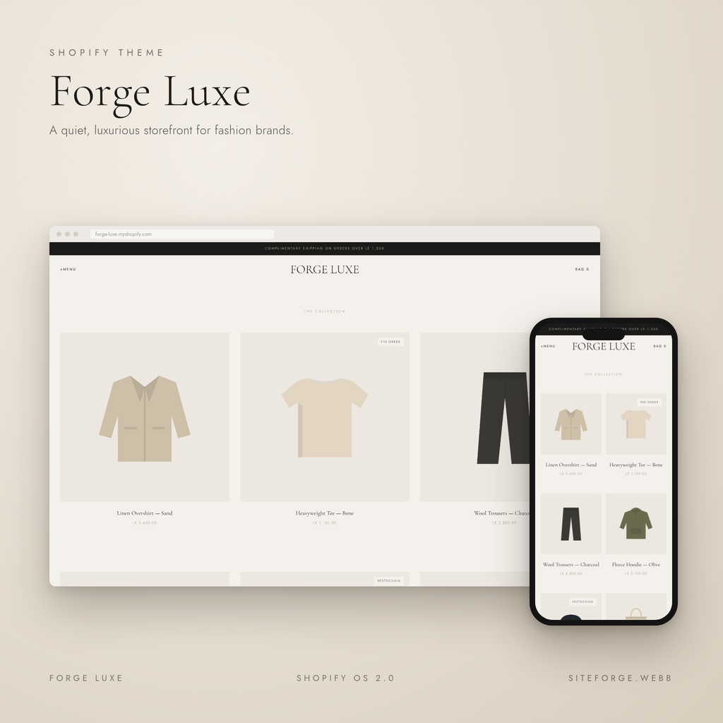 Forge Luxe — Shopify Theme